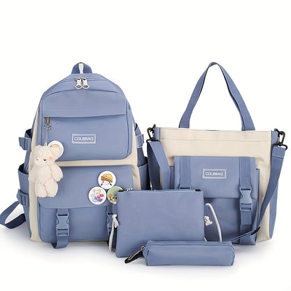 Travel Backpack – 4-Piece, Canvas, Large Capacity, for Travel & School – detail view 2
