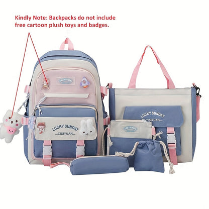 Travel Backpack – 5-Piece, Large Capacity, Lightweight, for Travel & School – detail view 36