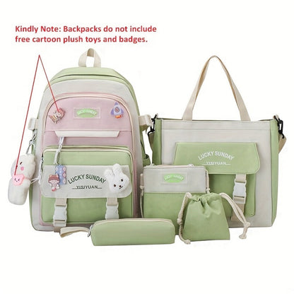 Travel Backpack – 5-Piece, Large Capacity, Lightweight, for Travel & School – detail view 8