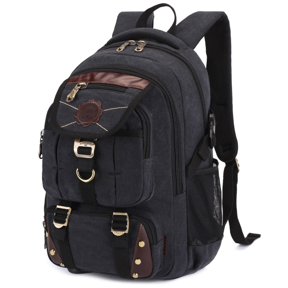 Travel Backpack – Canvas, Large Capacity, for Travel & School – detail view 6