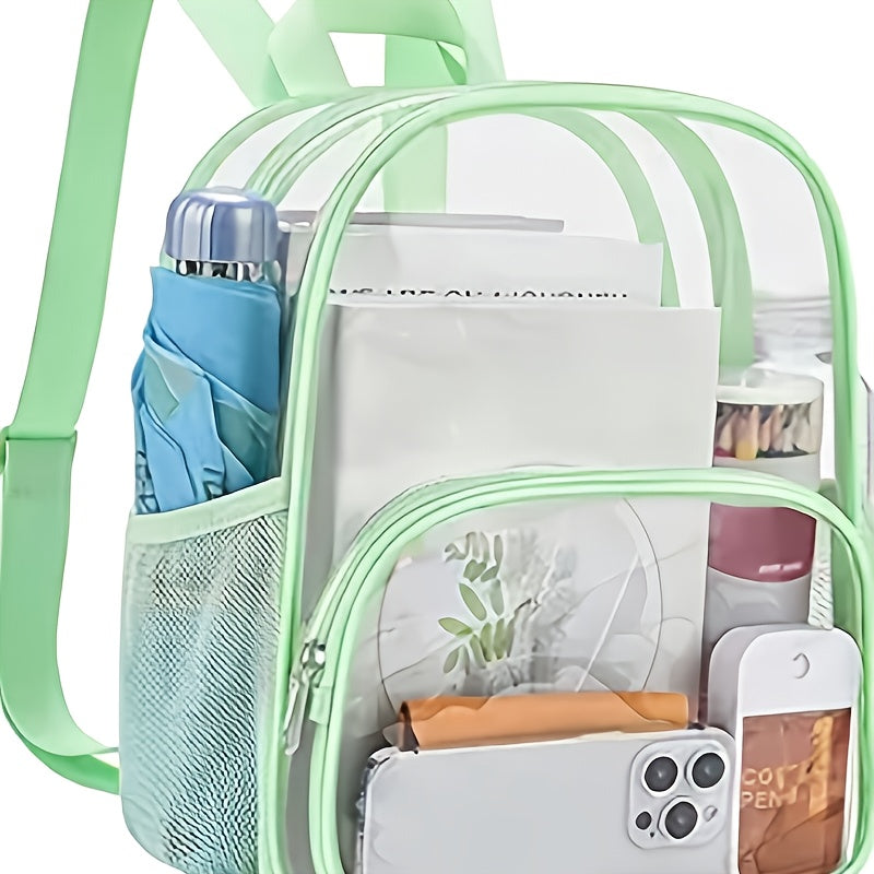 Travel Backpack – Clear, Transparent, Adjustable Strap, for Travel & Work – alternate view
