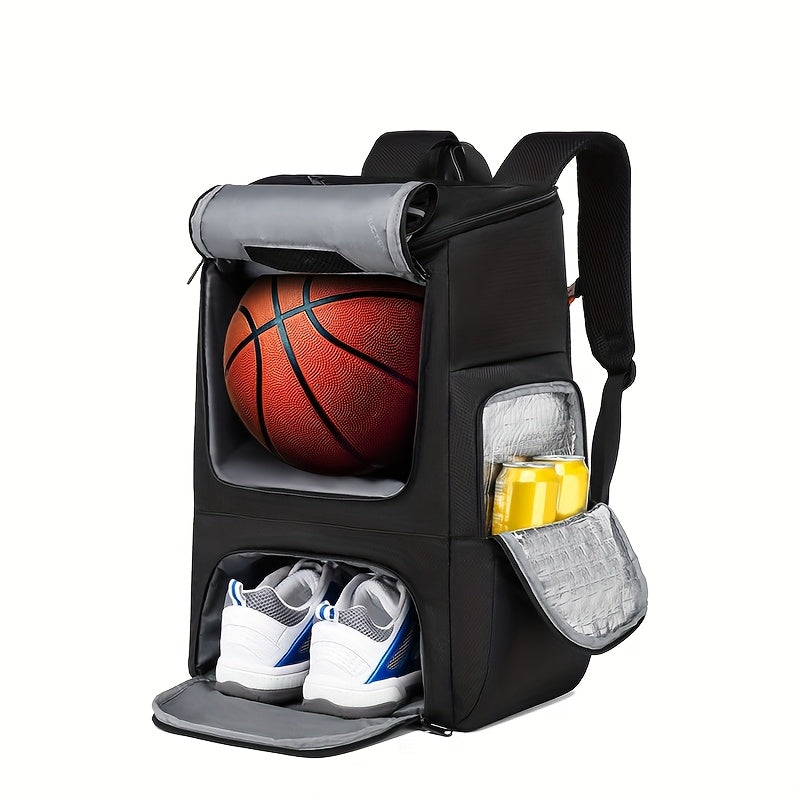 Travel Backpack – Large Capacity, Youth Basketball Shoe Compartment Multifunctional – front view - product view 30