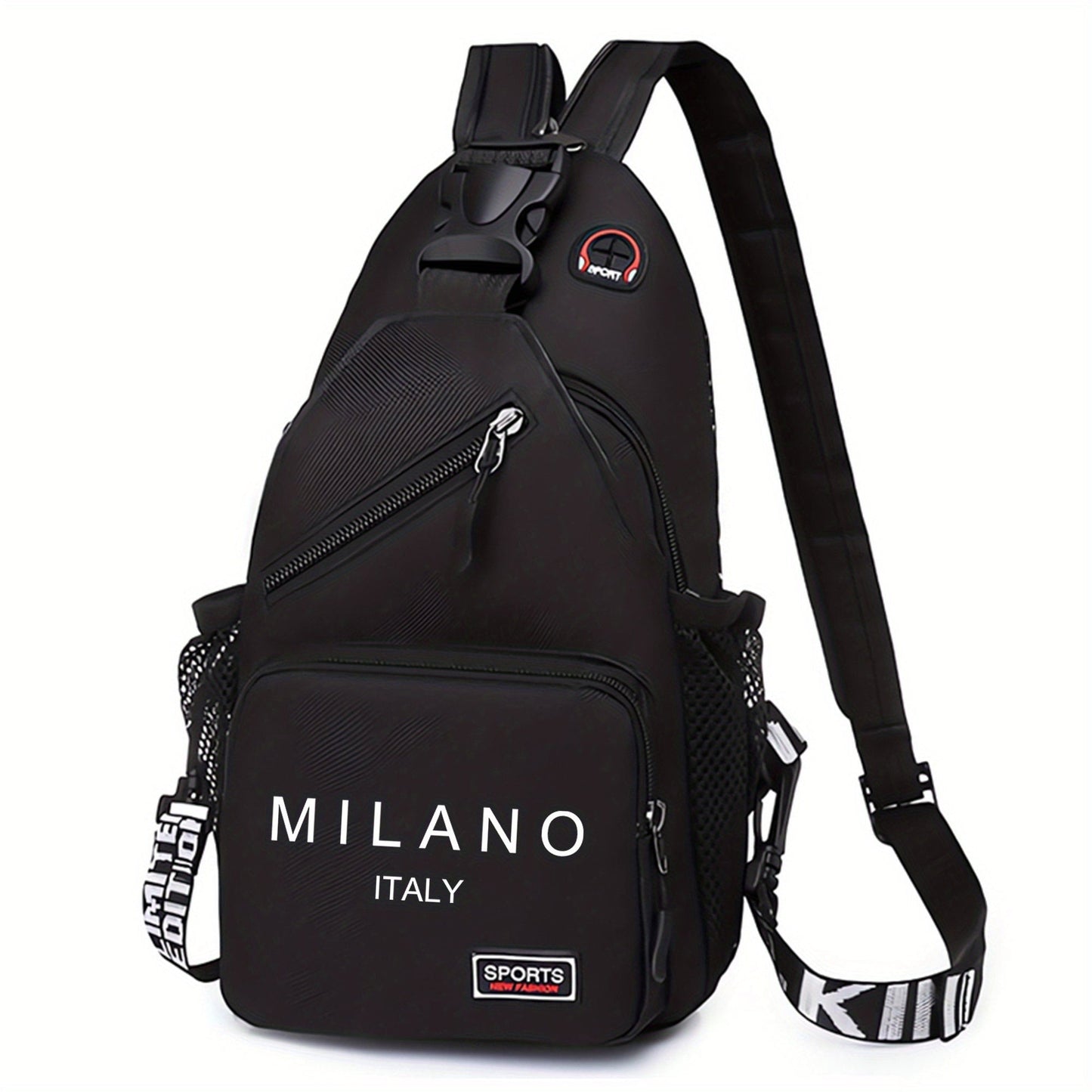 Travel Backpack – Polyester, Convertible, Large Capacity, Adjustable Strap – front view - product view 22