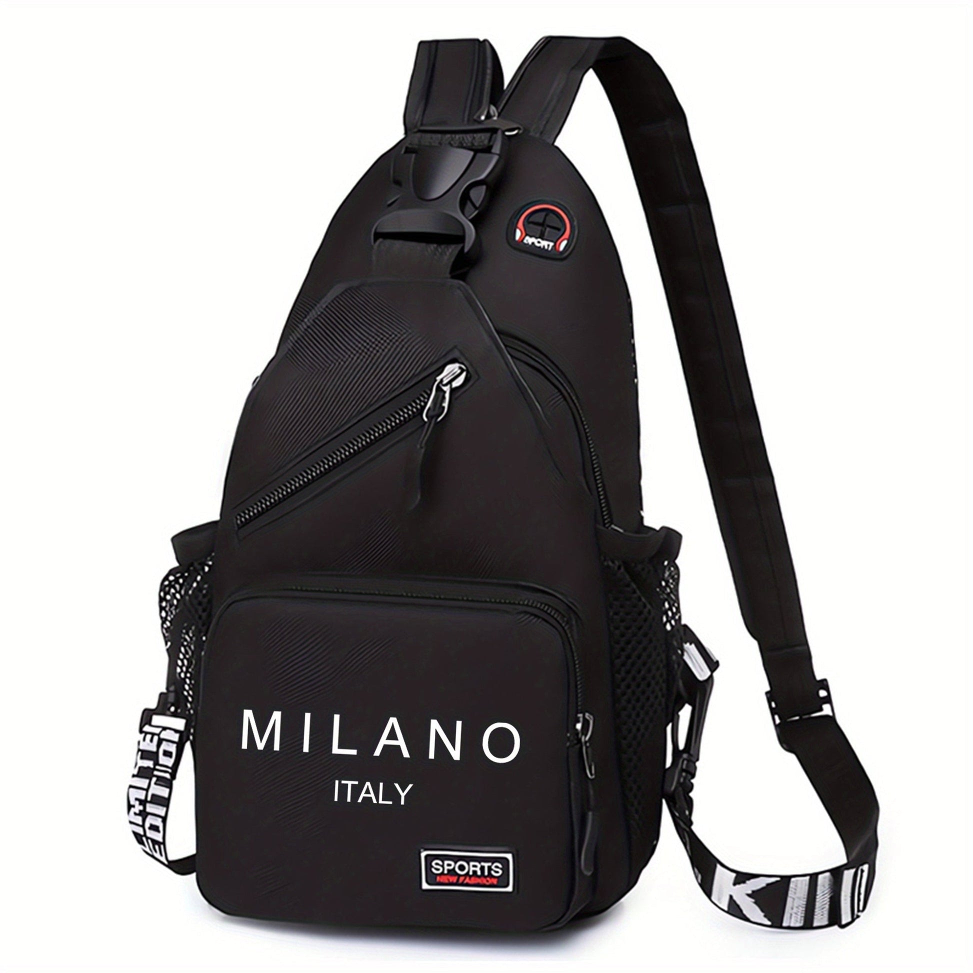 Travel Backpack – Polyester, Convertible, Large Capacity, Adjustable Strap – front view - product view 22