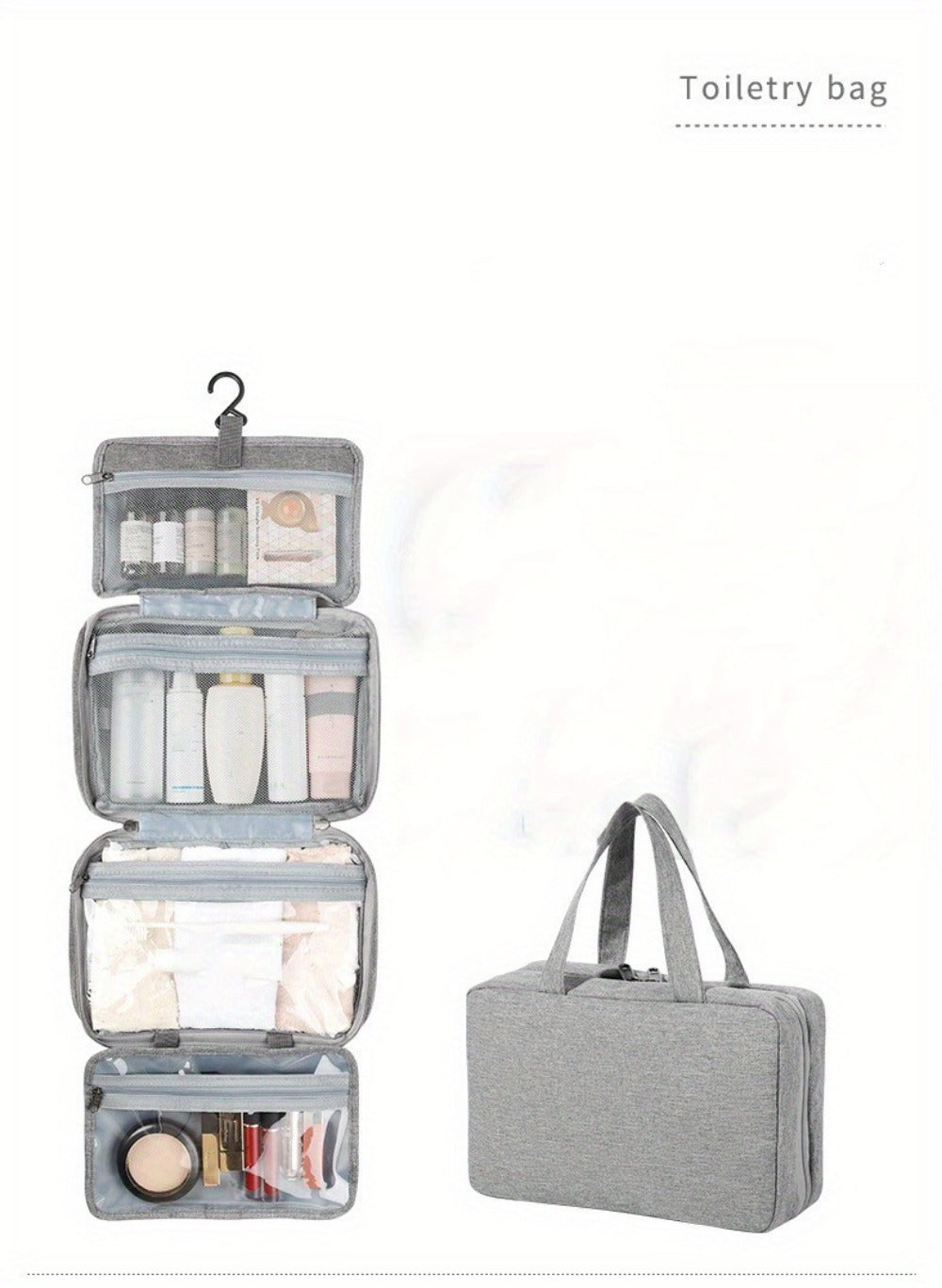 Travel Makeup Bag – Waterproof, Foldable, for Travel – detail view 9