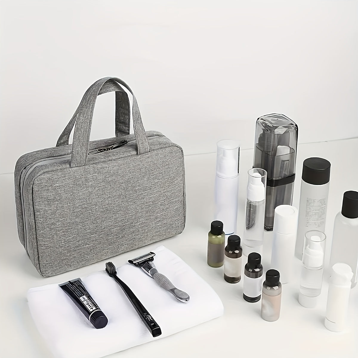 Travel Makeup Bag – Waterproof, Foldable, for Travel – front view - product view 18