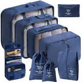 Hook Bag 9-piece Set - Navy Blue