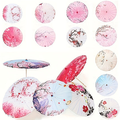 Travel Umbrella – Chinese Paper Parasol Umbrella Set – front view
