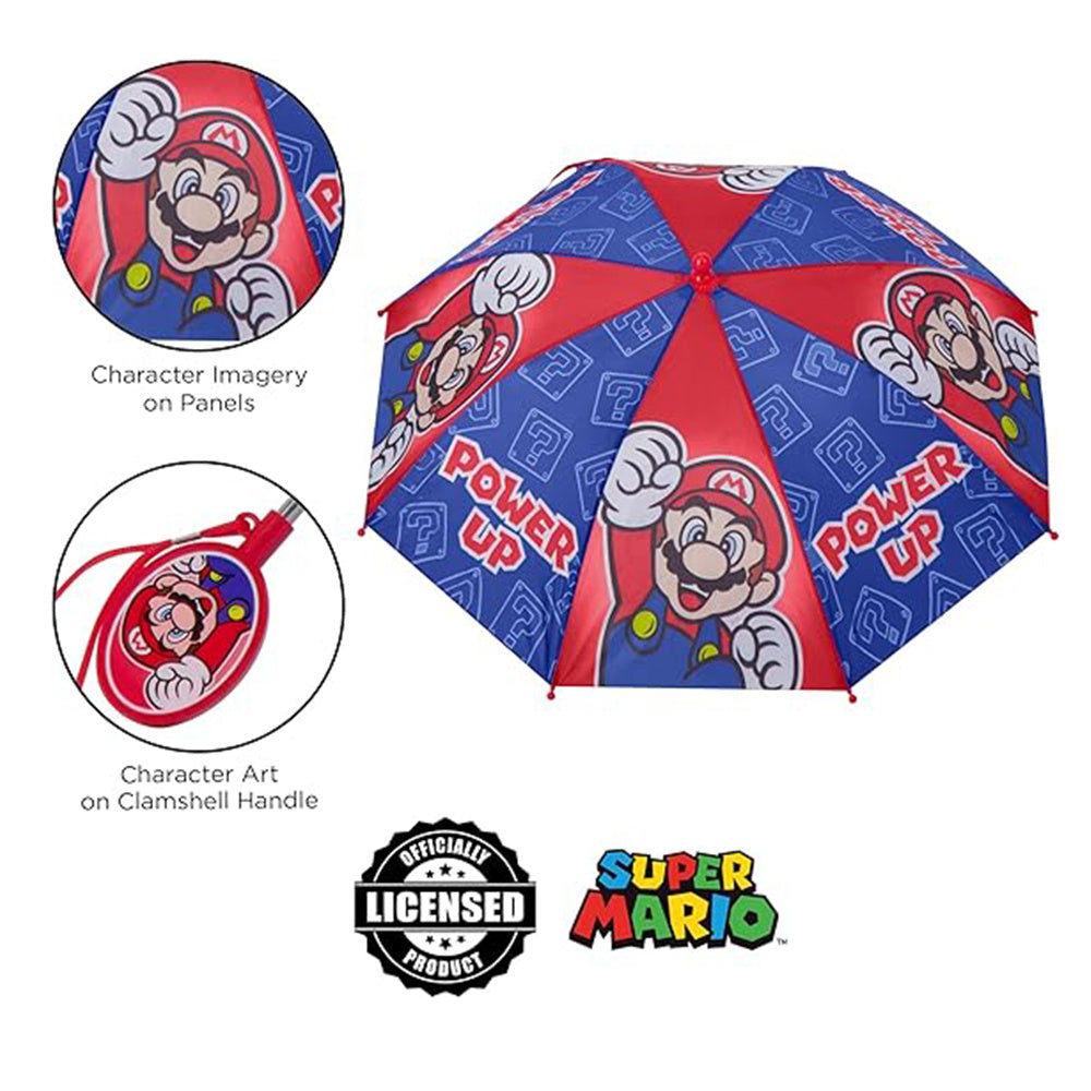 Travel Umbrella – Waterproof, Super Mario Kids Umbrella Rain – detail view 9