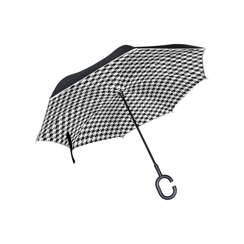 Travel Umbrella – Windproof, Inverted Umbrella C Shaped Handle – front view