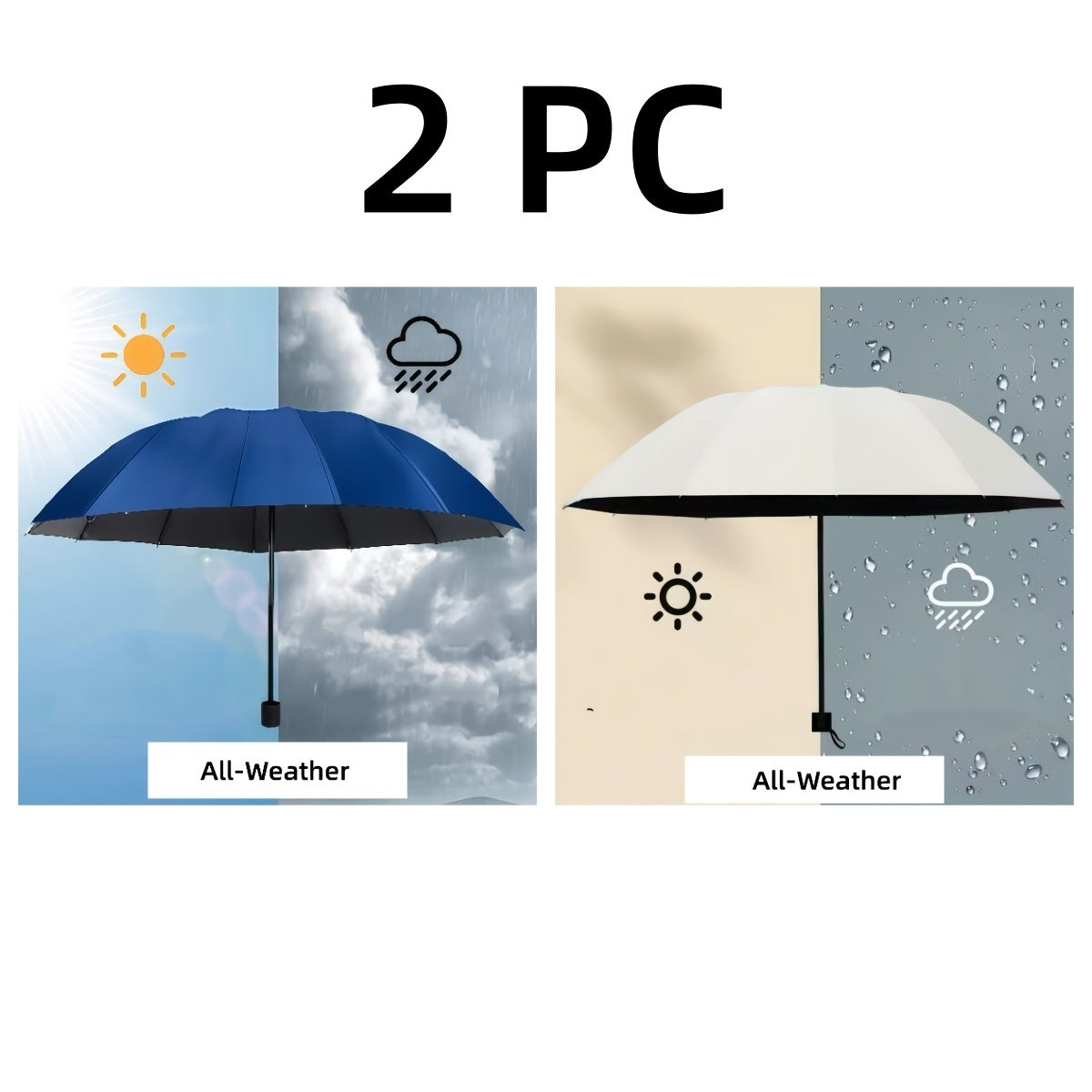 Travel Umbrella – Windproof, Waterproof, Compact, for Travel & Work – detail view 2