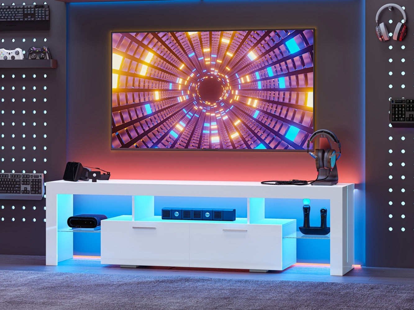 TV Stands And Entertainment Centers with LED Lighting for Living Room detail image - detail view 14