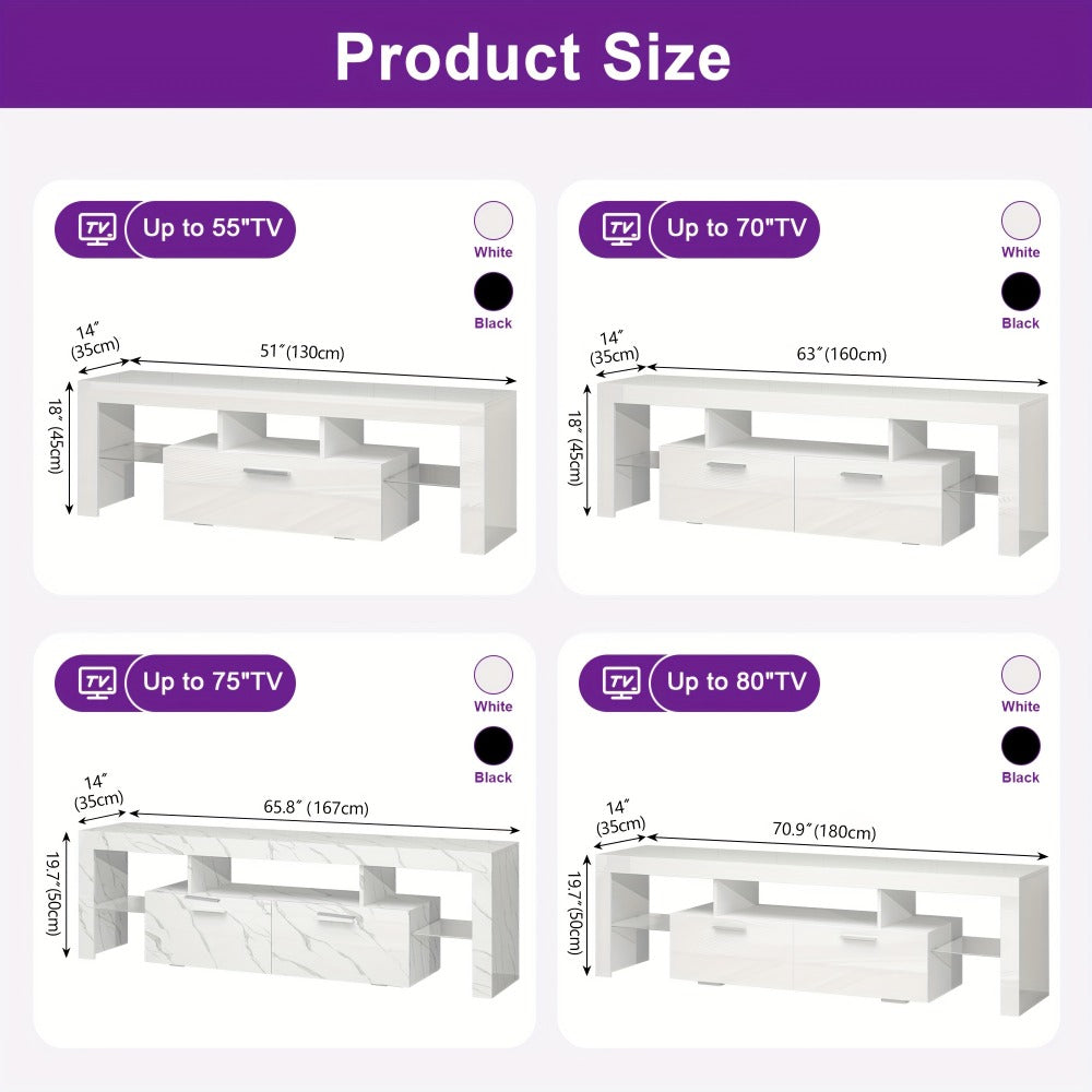 TV Stands And Entertainment Centers with LED Lighting for Living Room detail image - detail view 4
