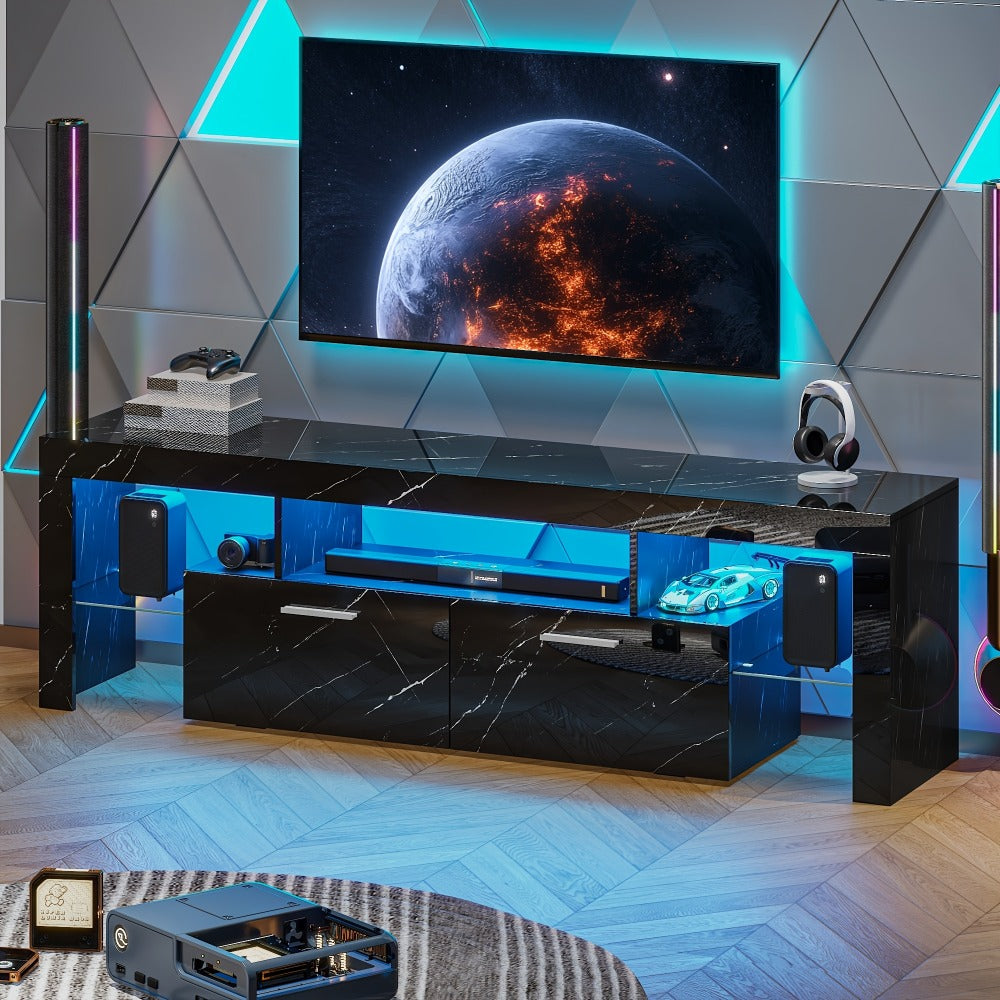 TV Stands And Entertainment Centers with LED Lighting for Living Room detail image - detail view 6