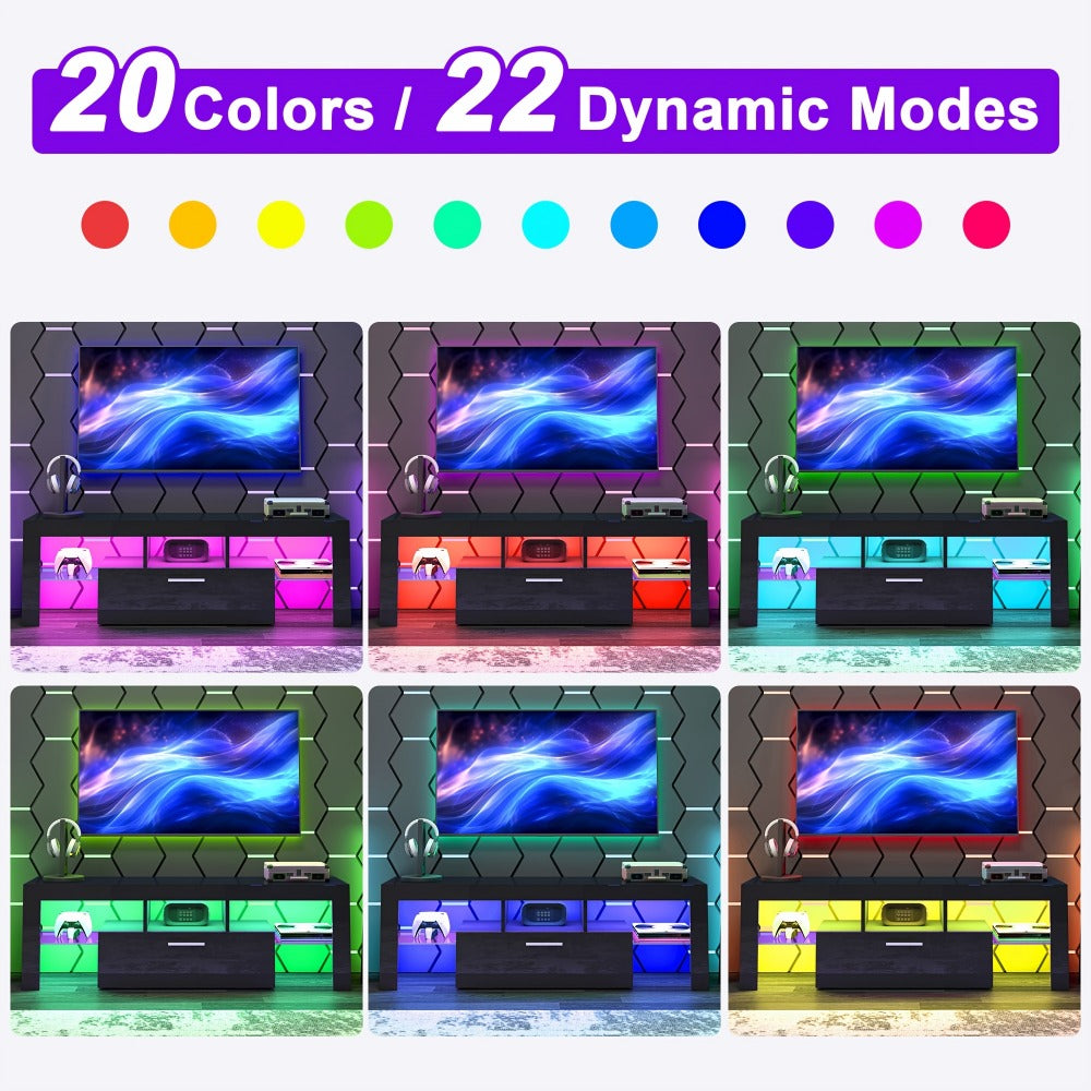 TV Stands And Entertainment Centers with LED Lighting for Living Room detail image - detail view 7