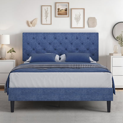 Upholstered Bed Frame, Bedroom Platform Bed for Bedroom Comfort and Support detail image - detail view 5