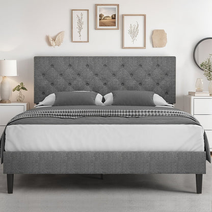 Bed Frames shown in the Light Gray, Twin option