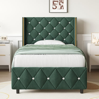 Upholstered Bed Frame with No Box Spring Needed, Bedroom Platform Bed detail image - detail view 19