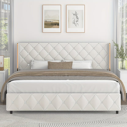 Bed Frame shown in the White, King option