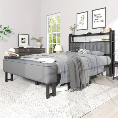 Bed Frame shown in the Gray, Full option