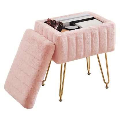 Vanity Stool shown in the Luxury Pink-22in option
