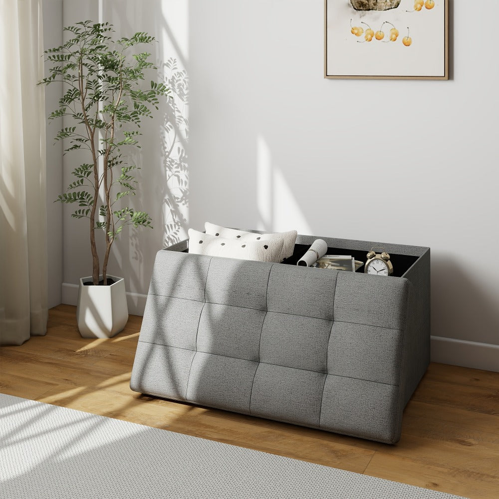 Upholstered Ottoman with Padded Seat and Hidden Storage for Living Room detail image - detail view 10