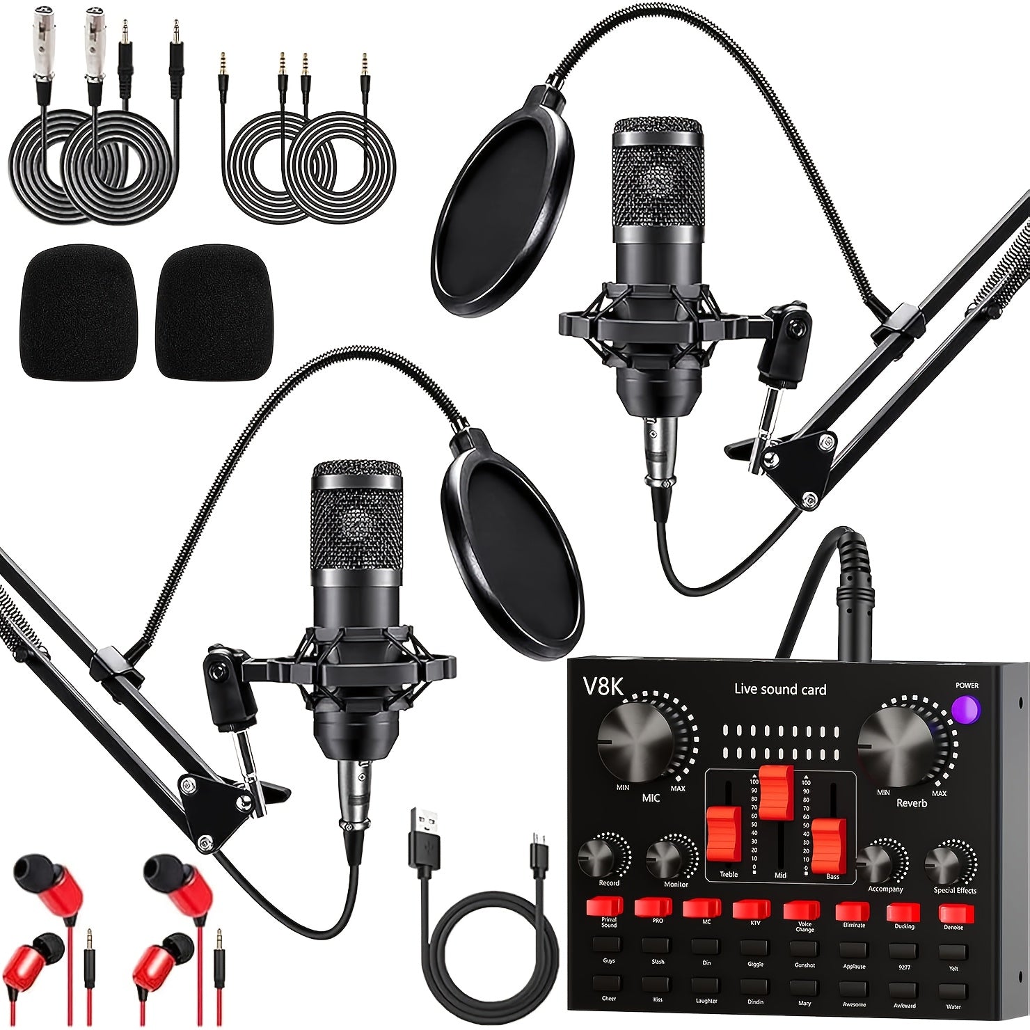 USB Audio Interface shown in the V8K+BM800 Black*2 option