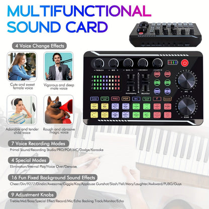 USB Audio Interface, 5V, Wireless, USB-C, Podcast, Microphone for Recording and Streaming detail image - detail view 19