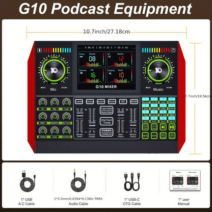 USB Audio Interface, Condenser, USB, Tenlamp, G10, Pro for Recording and Streaming detail image - detail view 13