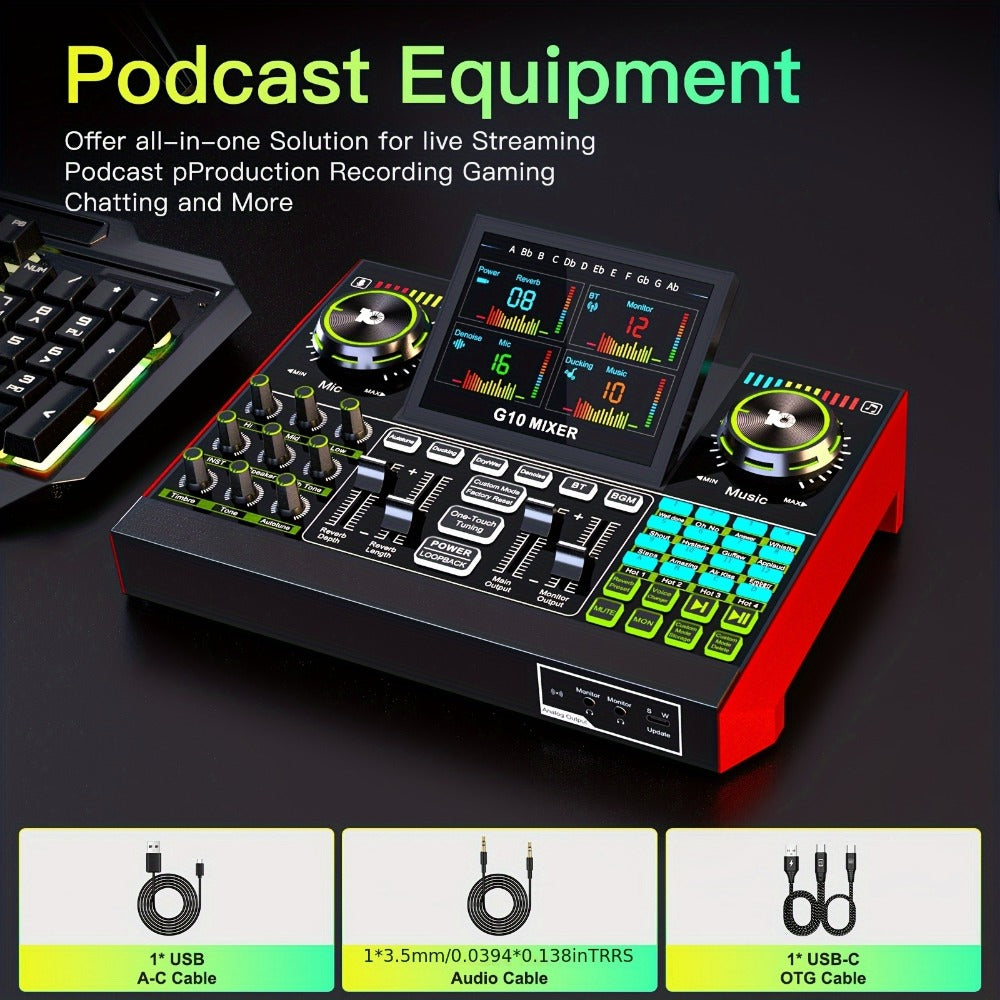 USB Audio Interface, Condenser, USB, Tenlamp, G10, Pro for Recording and Streaming detail image - detail view 3