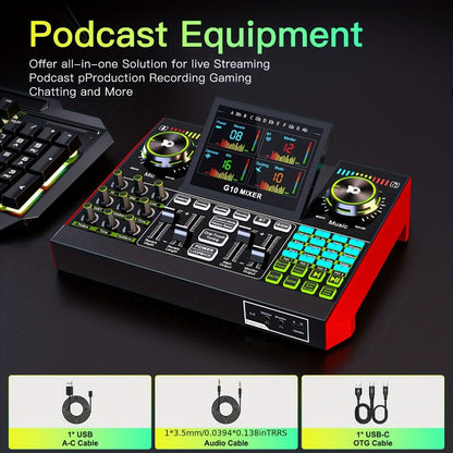 USB Audio Interface, Condenser, USB, Tenlamp, G10, Pro for Recording and Streaming detail image - detail view 3