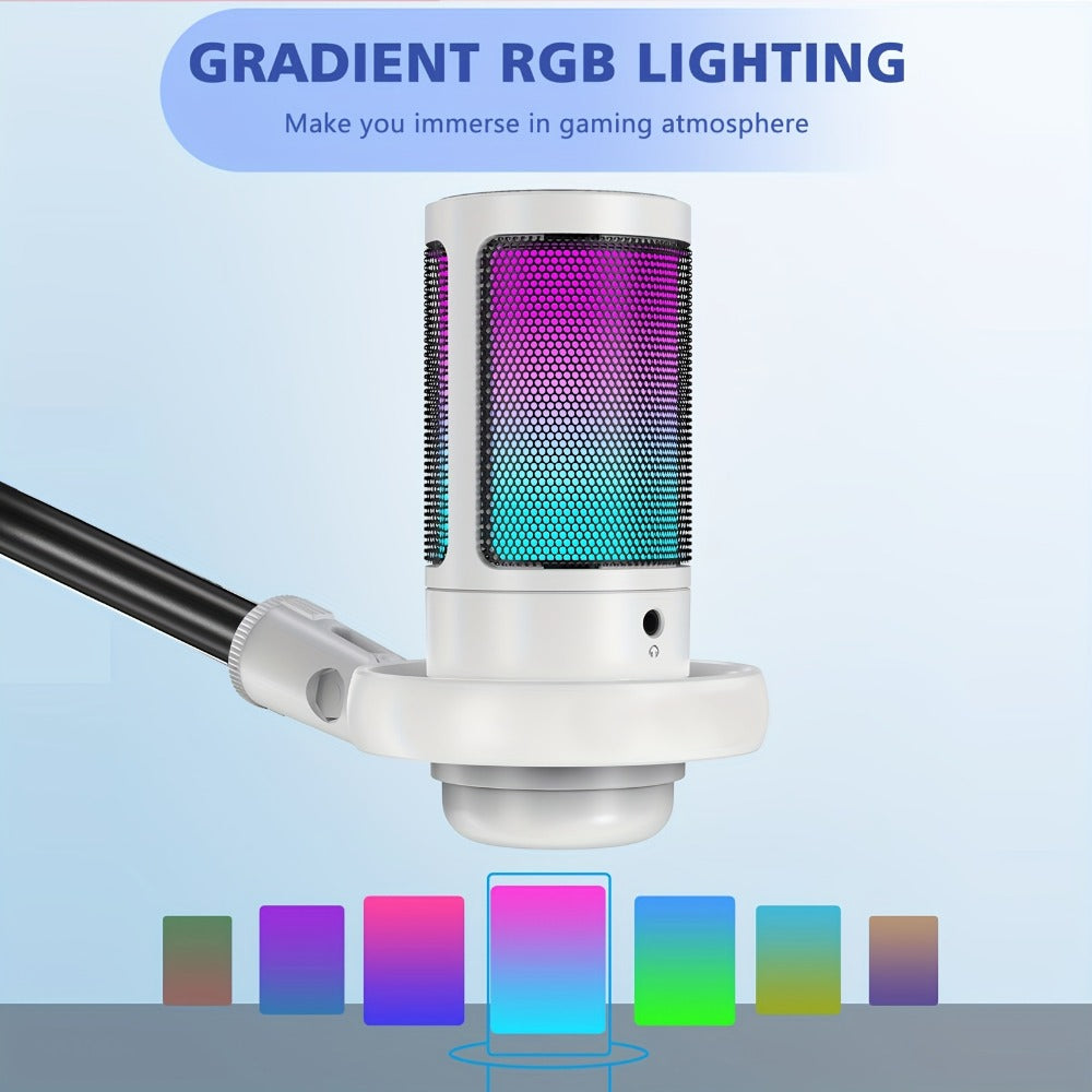 USB RGB Condenser Microphone with Gain, Touch Mute and Monitoring detail image - detail view 5