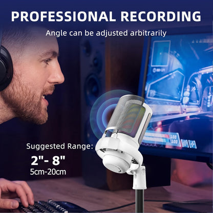 USB RGB Condenser Microphone with Gain, Touch Mute and Monitoring detail image - detail view 9