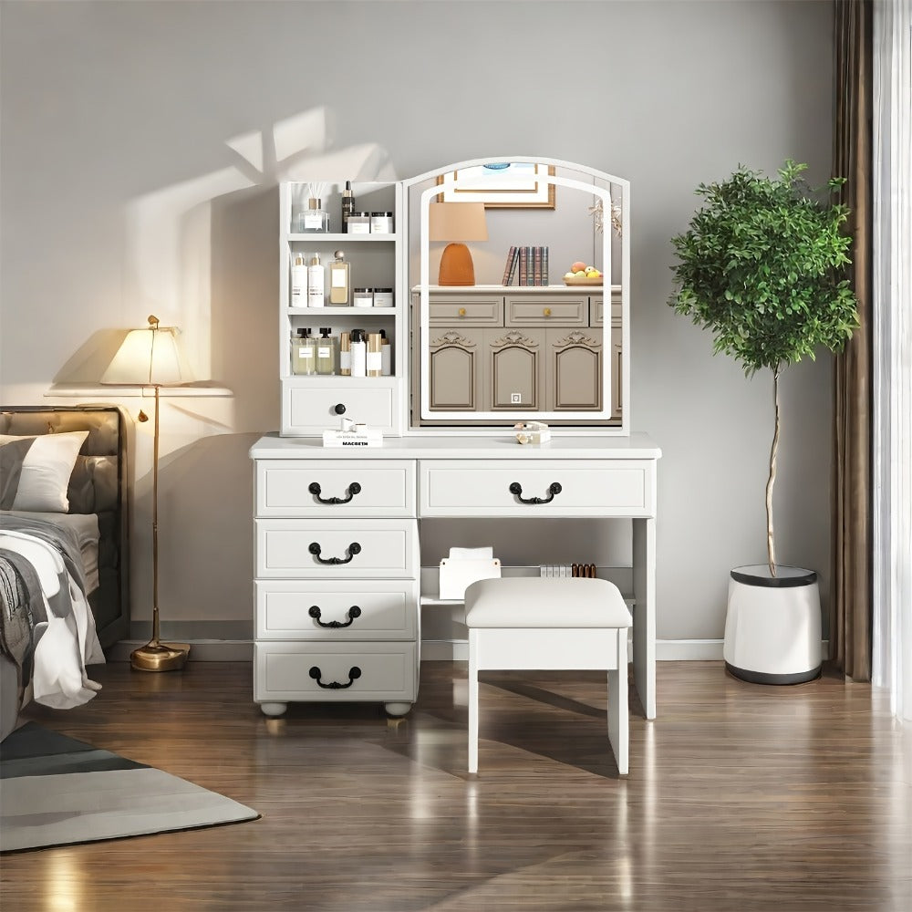 Vanity Tables with Storage Drawers for Dressing and Daily Routines in Bedroom detail image - detail view 5