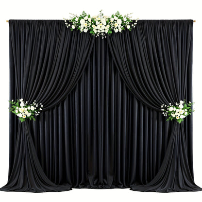 4-Pack 5x10ft Elegant Spandex Photography Backdrop | Wear-Resistant, Wrinkle-Free, Soft & Opaque Party Decoration Banners for Weddings