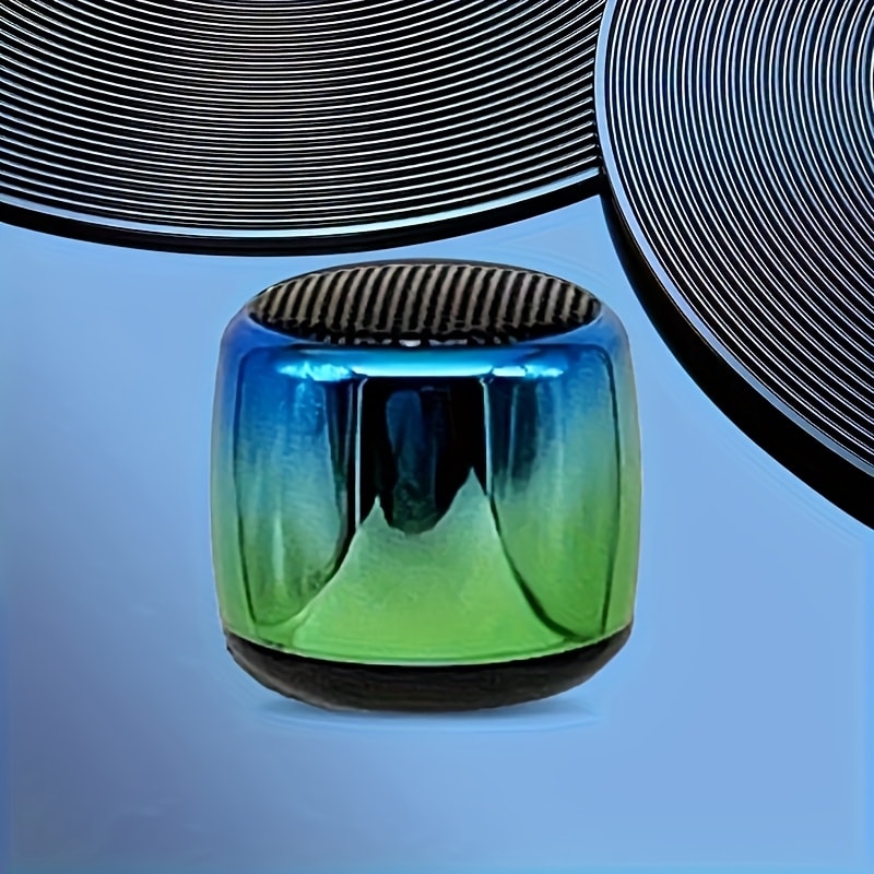 Thumb-Sized Mini Wireless Bluetooth Speaker with Built-In Mic, TWS Pairing, 360° Stereo Surround Sound
