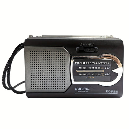 Portable AM FM Shortwave Radio with VFD Display, 21-Inch Antenna Long-Range Reception, AA Battery or DC Powered