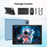 blue Tablet + Black Keyboard