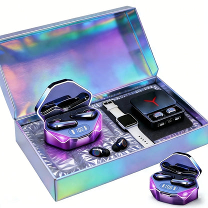 Gaming Headset Bundle Set Glowing LED Headphones Bluetooth Speaker Wireless Earbuds Surround for an Everyday Personal Care Routine