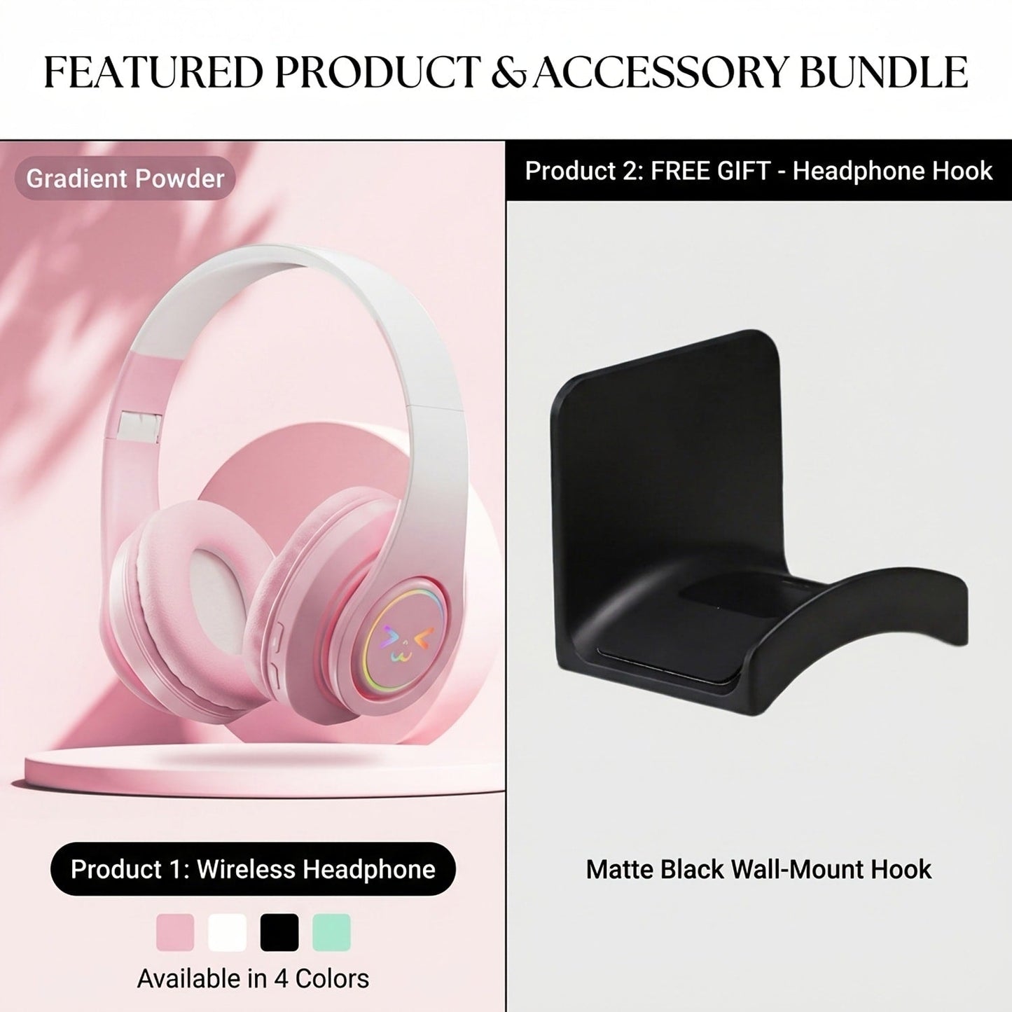 Noise Cancelling Wireless Bluetooth Headphones Over-Ear Bluetooth 5.3 Foldable Portable Headset for an Everyday Personal Care Routine