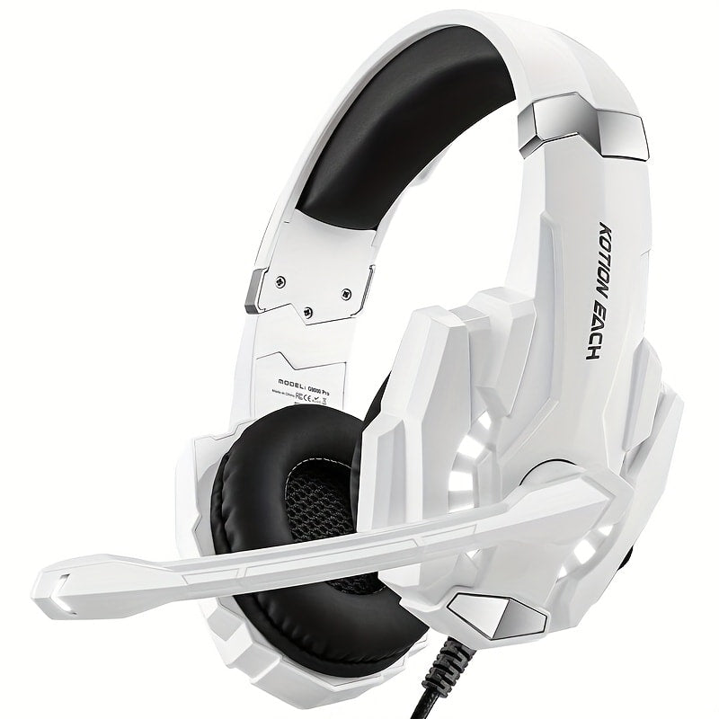 G9000 Surround Sound Gaming Headset with Noise Cancelling Mic, LED Lights & Memory Earmuffs