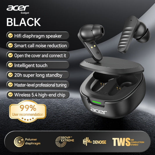 True Wireless Earbuds Acer OHR503 Bluetooth 5.4 In-Ear Set with Touch Controls, Call Noise Reduction and Charging Case
