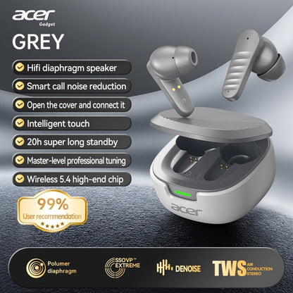True Wireless Earbuds Acer OHR503 Bluetooth 5.4 In-Ear Set with Touch Controls, Call Noise Reduction and Charging Case