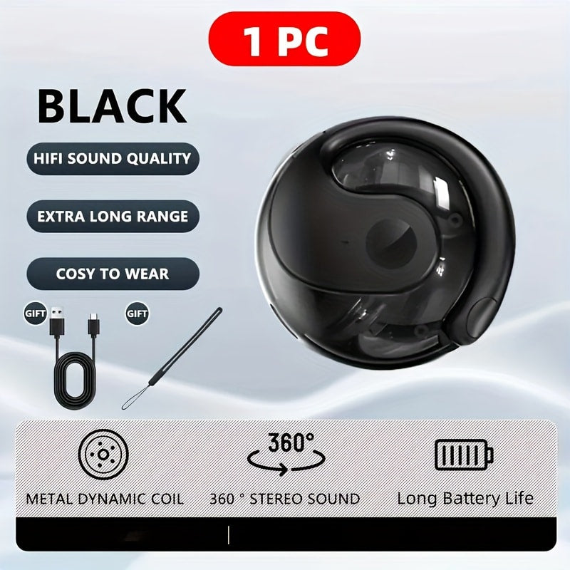 Open-Ear AI Translation Earbuds with Circular LED Battery Display Case in Six Color Options