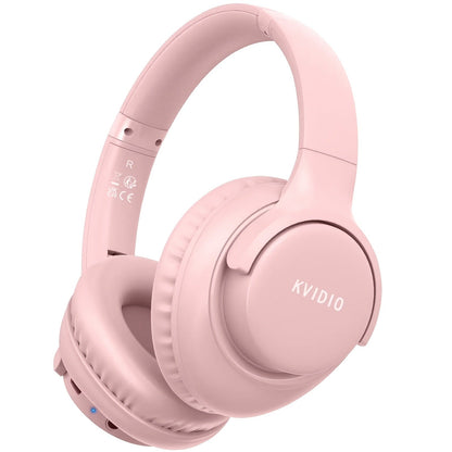KVIDIO 65H Over-Ear Headphones Wireless HiFi Stereo Rich Bass Low Latency Foldable for Bedside Audio, Alarms and Room Entertainment
