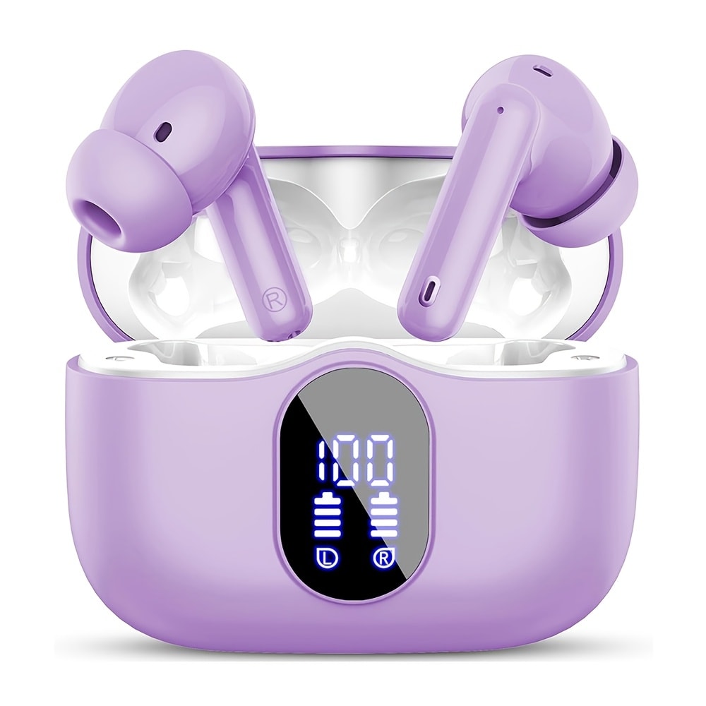 Bluetooth 5.3 Wireless Earbuds with LED Battery Display Case, Type-C Charging and 13 Color Options