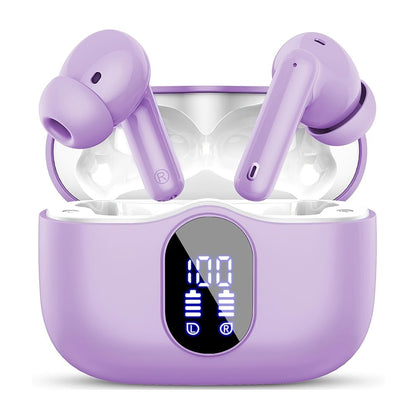 Bluetooth 5.3 Wireless Earbuds with LED Battery Display Case, Type-C Charging and 13 Color Options