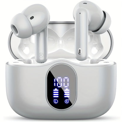 Bluetooth 5.3 Wireless Earbuds with LED Battery Display Case, Type-C Charging and 13 Color Options