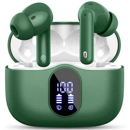 Bluetooth 5.3 Wireless Earbuds with LED Battery Display Case, Type-C Charging and 13 Color Options