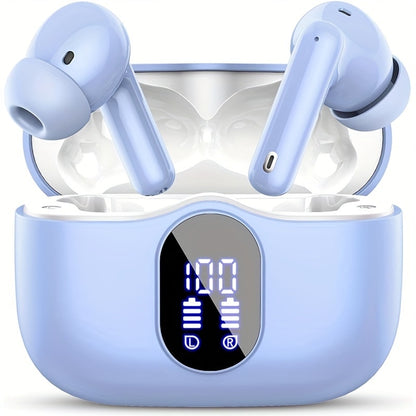 Bluetooth 5.3 Wireless Earbuds with LED Battery Display Case, Type-C Charging and 13 Color Options